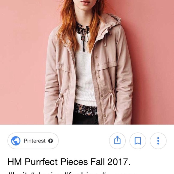 H&M PINK HOODED PARKA JACKET - Picture 2 of 4